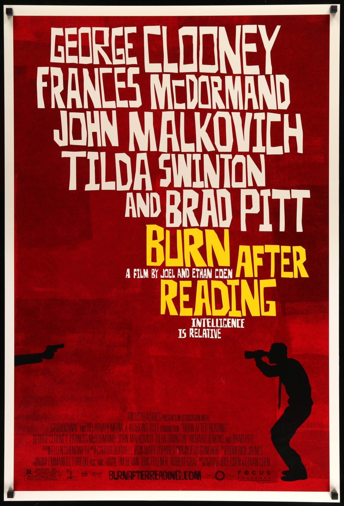 Burn After Reading (2008) original movie poster for sale at Original Film Art - Vintage Movie Posters