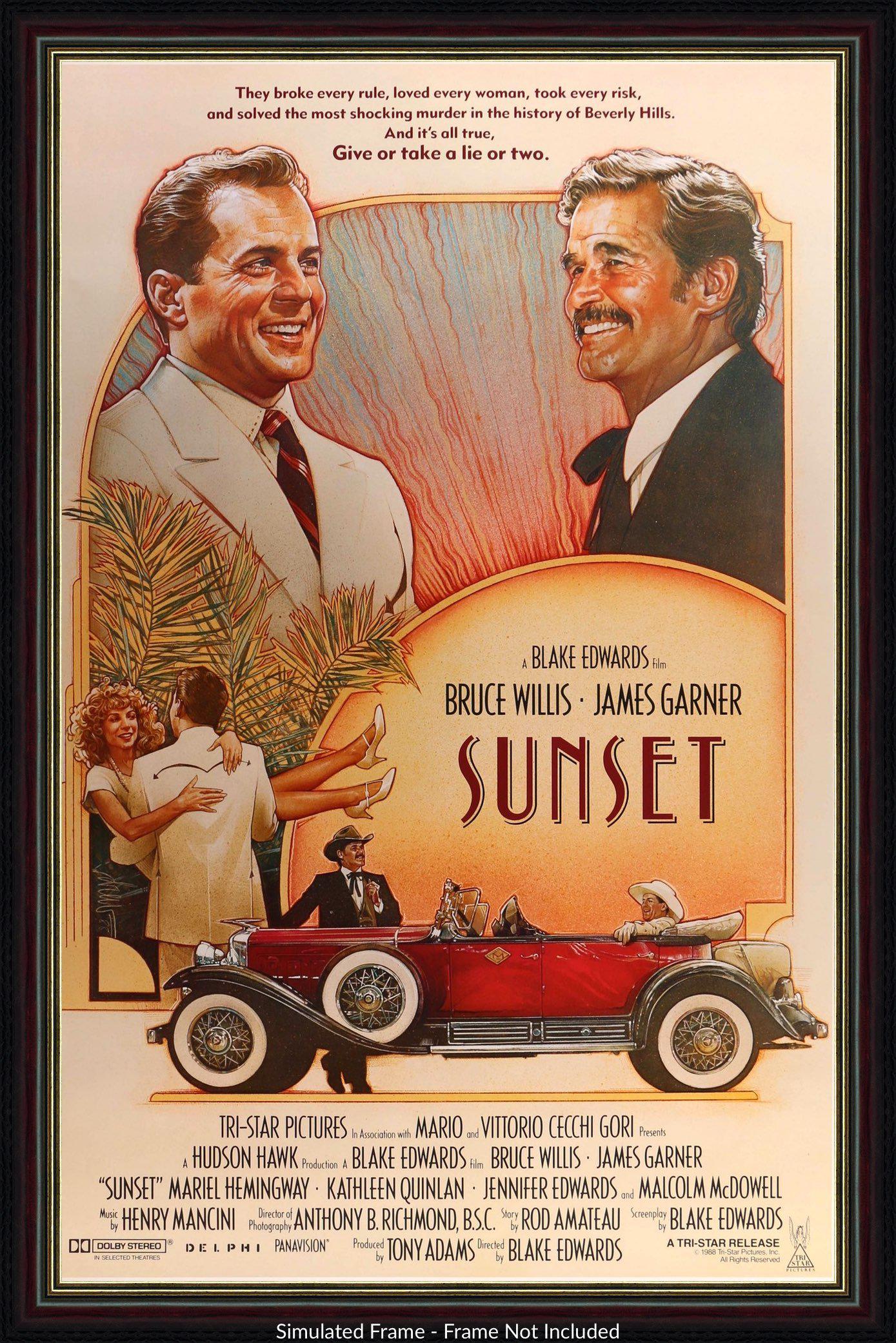 Sunset (1988) original movie poster for sale at Original Film Art - Vintage Movie Posters