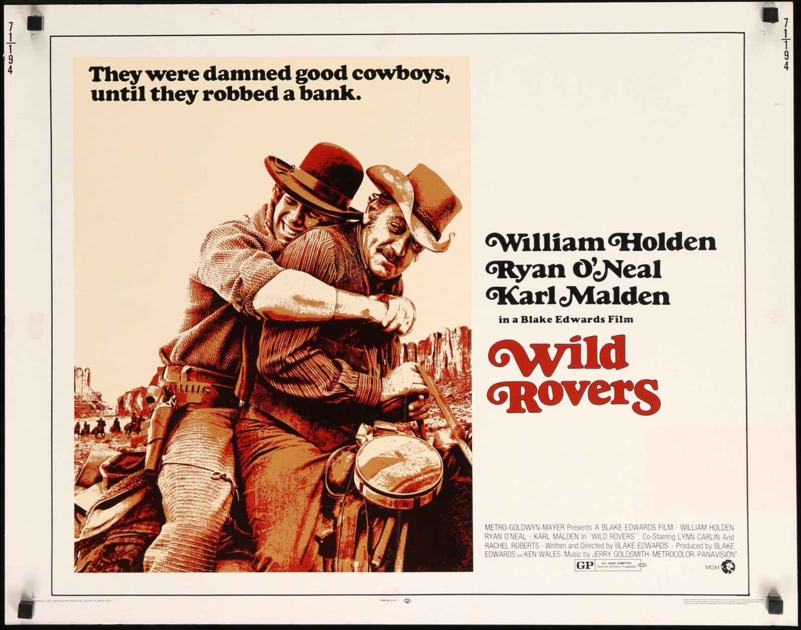 Wild Rovers (1971) original movie poster for sale at Original Film Art - Vintage Movie Posters