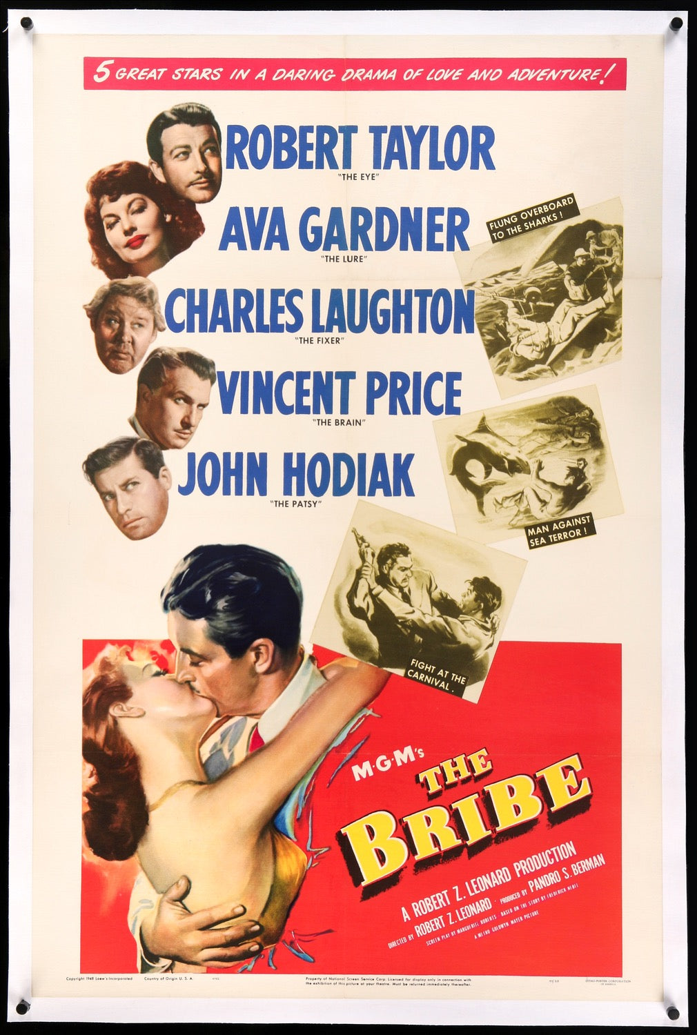 Bribe (1949) original movie poster for sale at Original Film Art - Vintage Movie Posters