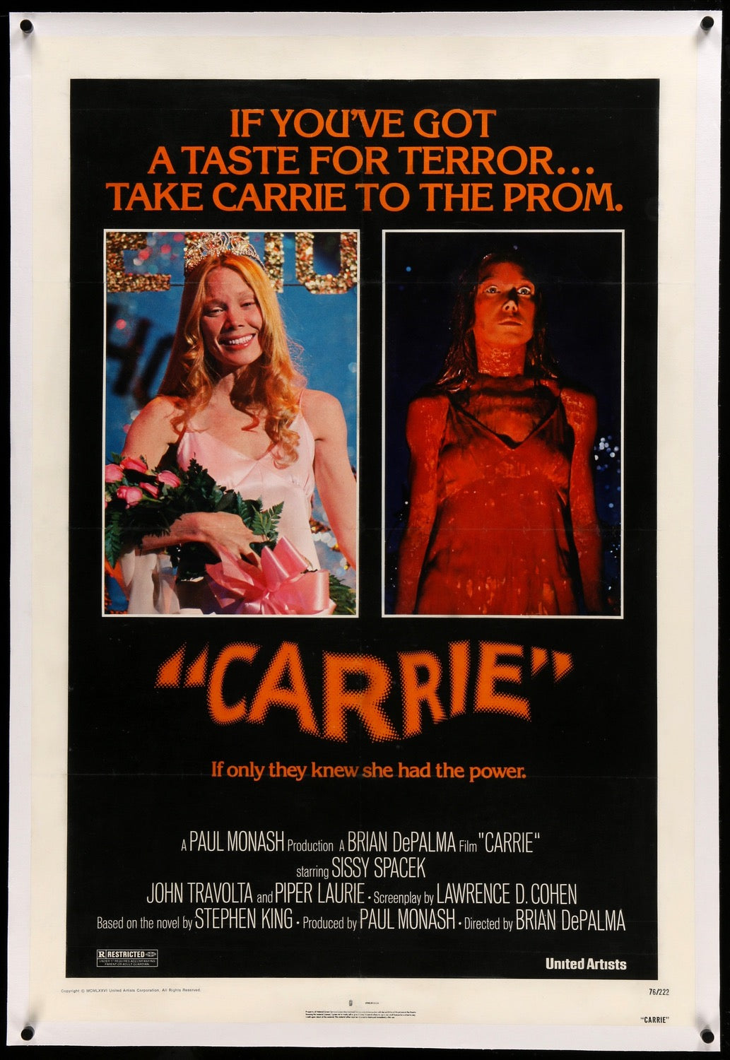 Carrie (1976) original movie poster for sale at Original Film Art - Vintage Movie Posters