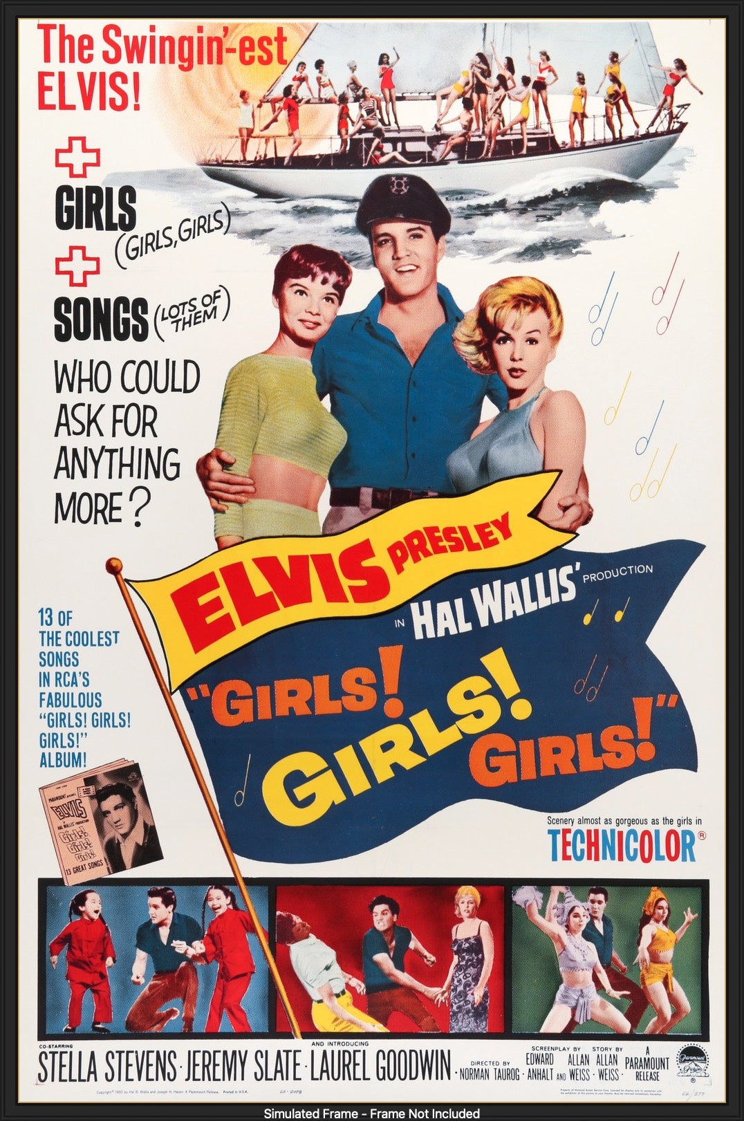 Girls! Girls! Girls! (1962) original movie poster for sale at Original Film Art - Vintage Movie Posters