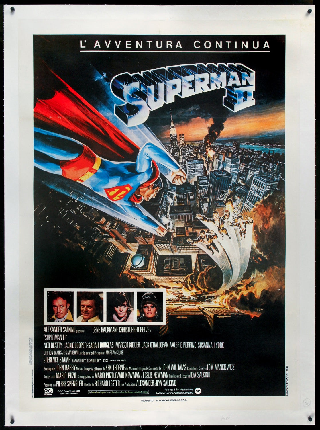 Superman II (1980) original movie poster for sale at Original Film Art - Vintage Movie Posters
