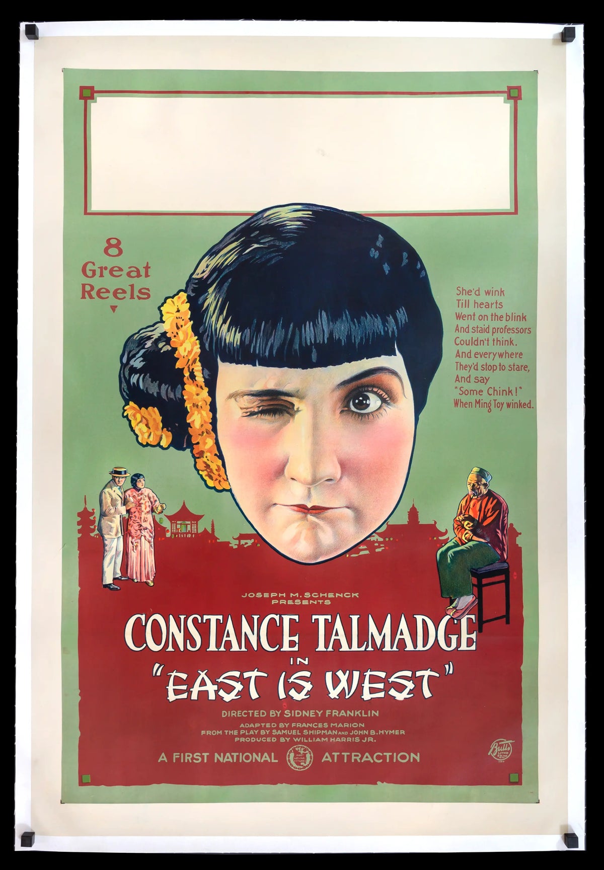 East is West (1922) original movie poster for sale at Original Film Art