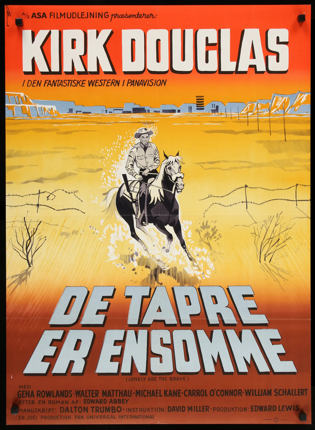 Lonely Are the Brave (1962) original movie poster for sale at Original Film Art - Vintage Movie Posters