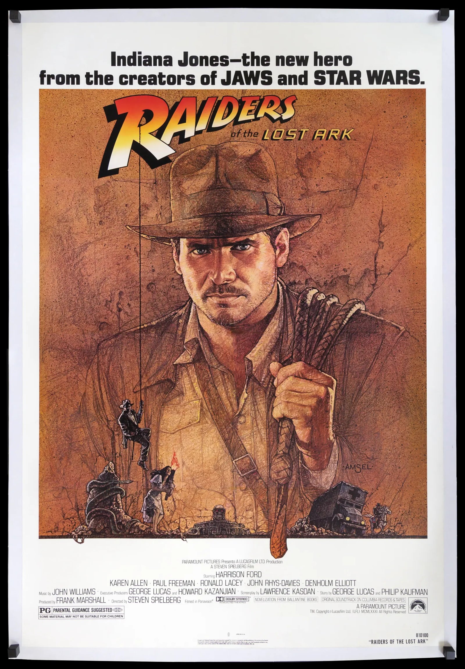 Raiders of the Lost Ark (1981) original movie poster for sale at Original Film Art - Vintage Movie Posters