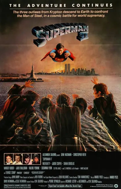 Superman II (1980) original movie poster for sale at Original Film Art - Vintage Movie Posters
