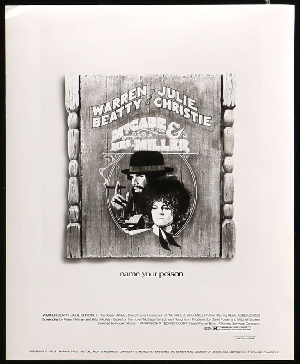McCabe & Mrs. Miller (1971) Movie Still Prints - Set of 4 original movie poster for sale at Original Film Art - Vintage Movie Posters
