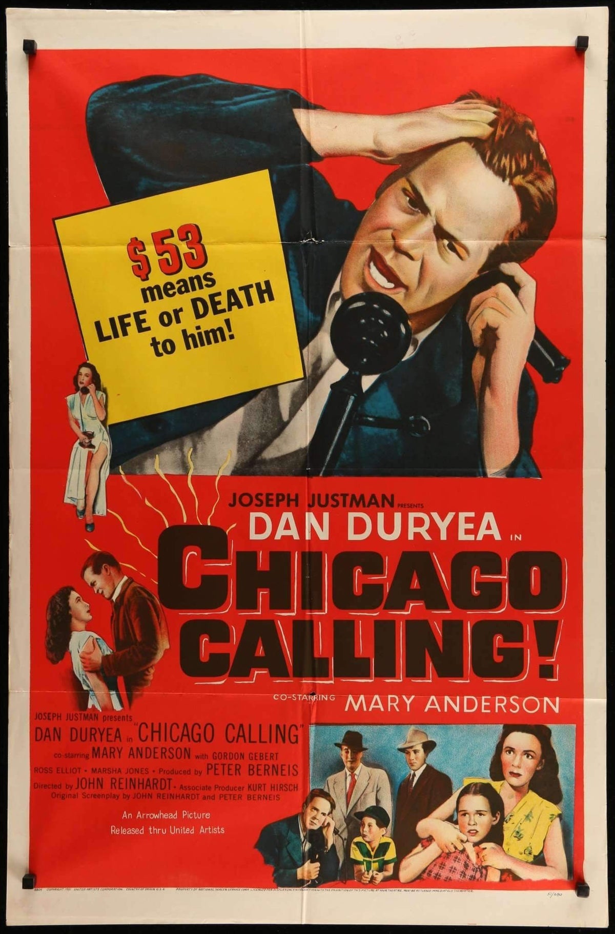Chicago Calling (1951) original movie poster for sale at Original Film Art - Vintage Movie Posters