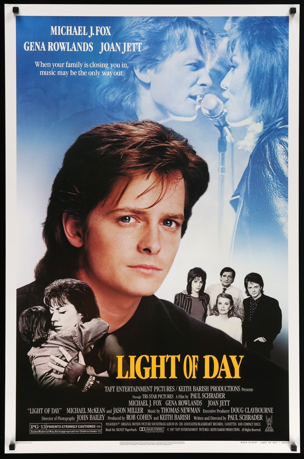 Light of Day (1987) original movie poster for sale at Original Film Art - Vintage Movie Posters