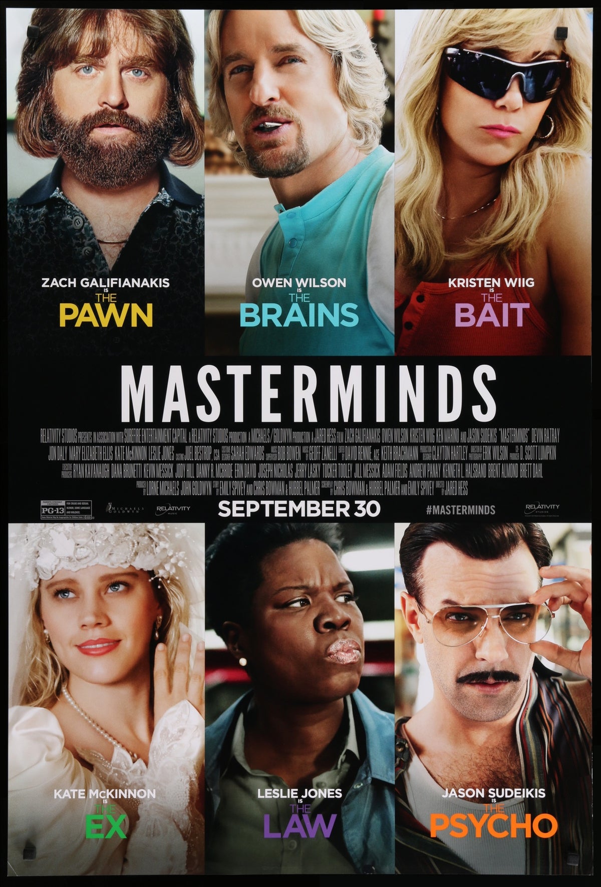 Masterminds (2016) original movie poster for sale at Original Film Art