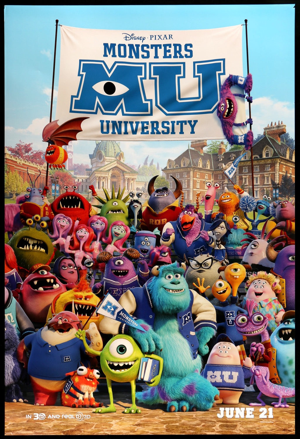 Monsters University (2013) original movie poster for sale at Original Film Art - Vintage Movie Posters