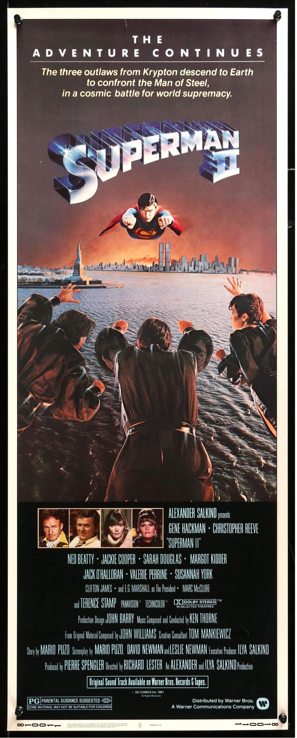 Superman II (1980) original movie poster for sale at Original Film Art - Vintage Movie Posters