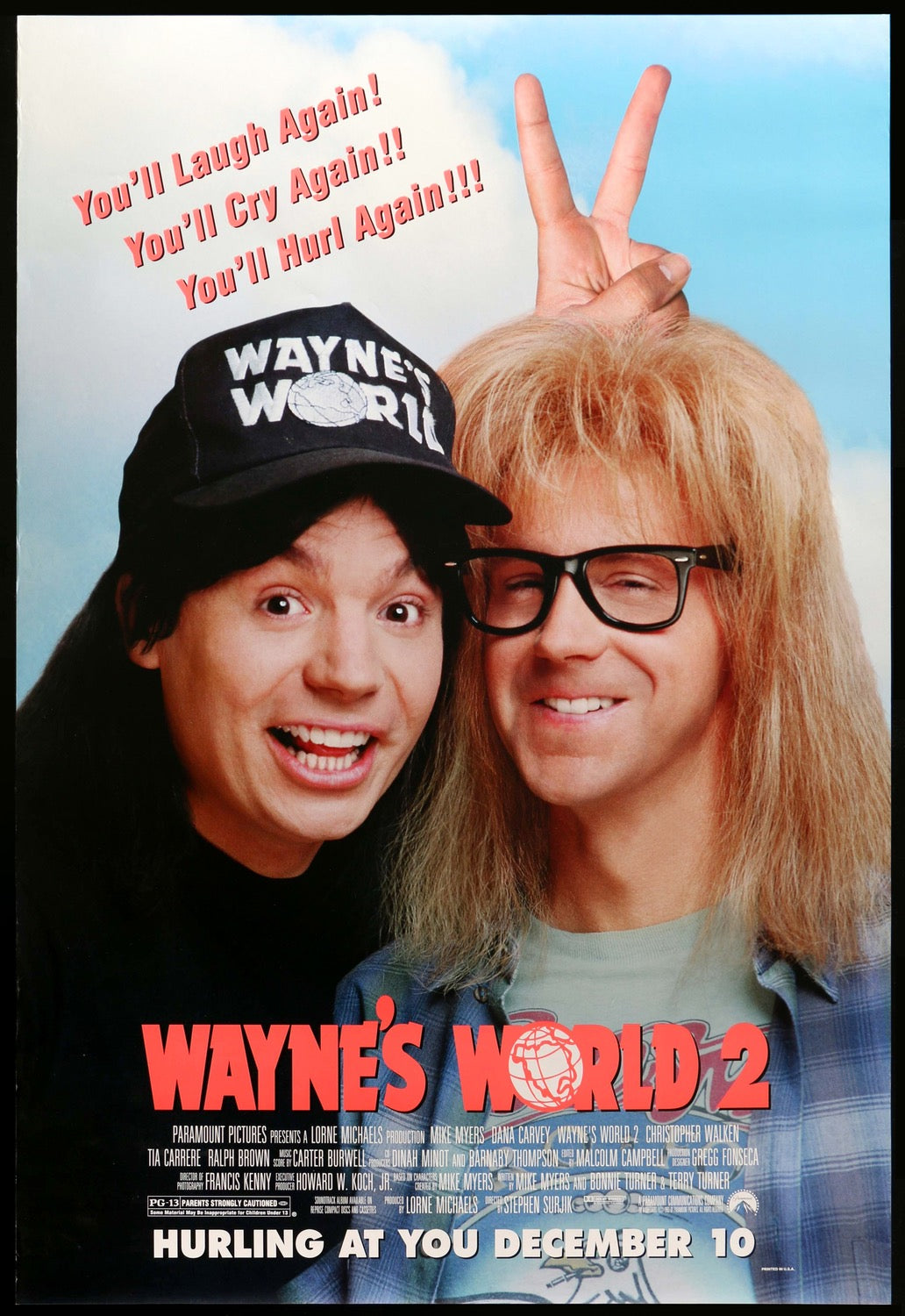Wayne's World 2 (1993) original movie poster for sale at Original Film Art - Vintage Movie Posters