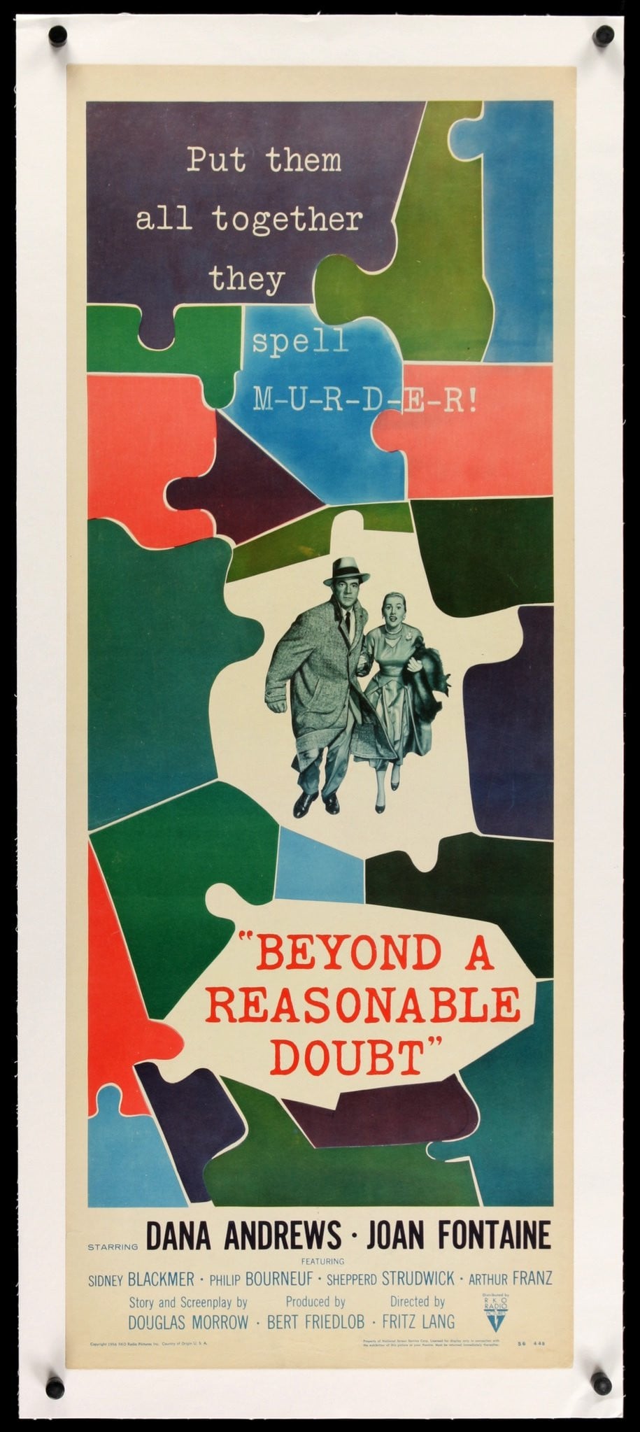 Beyond a Reasonable Doubt (1956) original movie poster for sale at Original Film Art