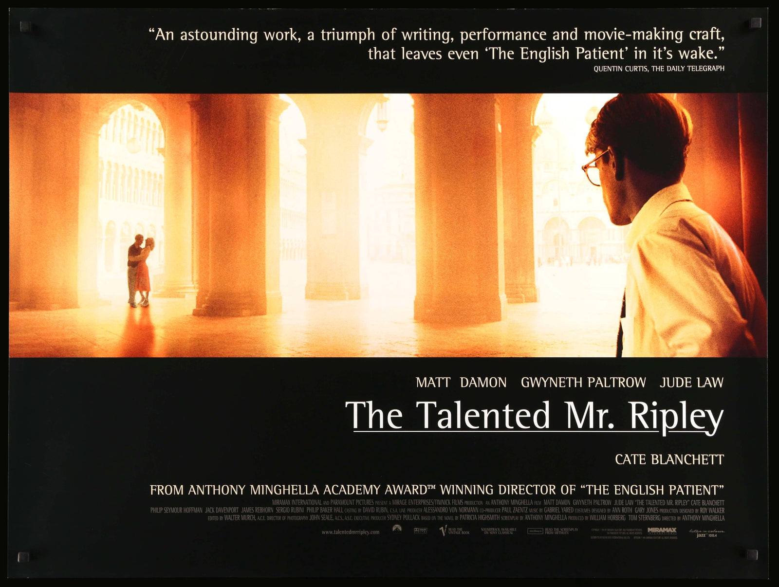 Talented Mr. Ripley (1999) original movie poster for sale at Original Film Art - Vintage Movie Posters