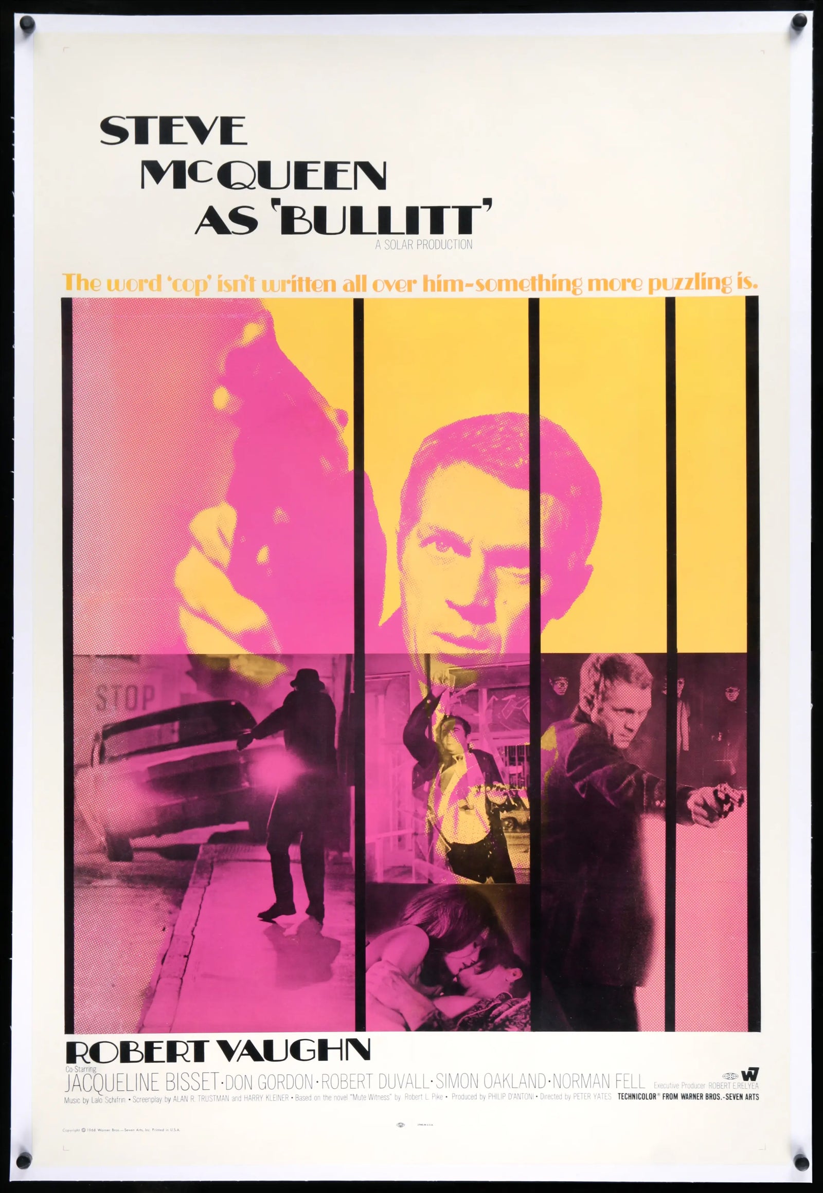 Bullitt (1968) original movie poster for sale at Original Film Art - Vintage Movie Posters