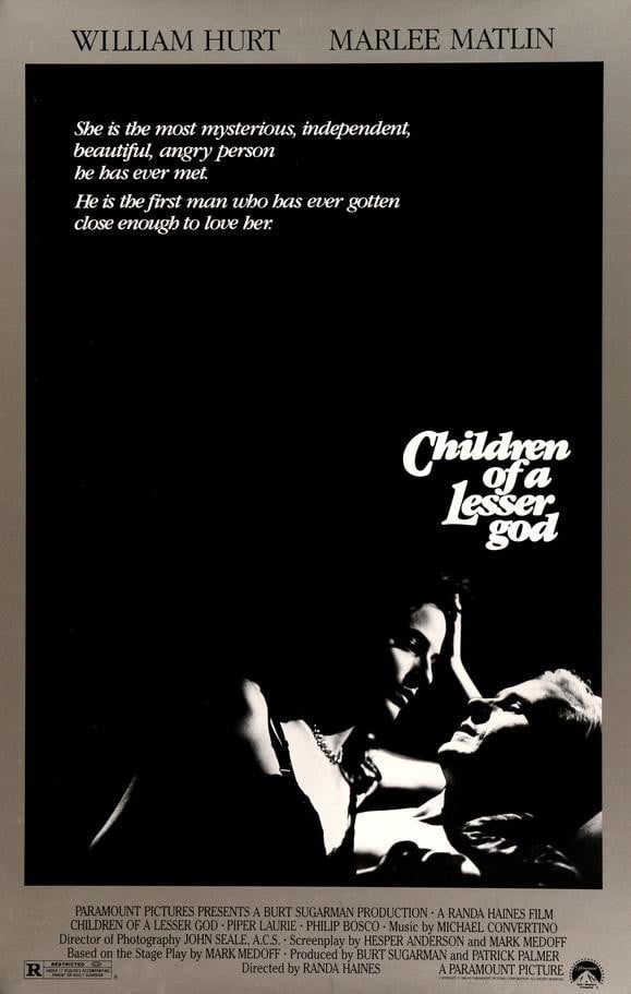 Children of a Lesser God (1986) original movie poster for sale at Original Film Art