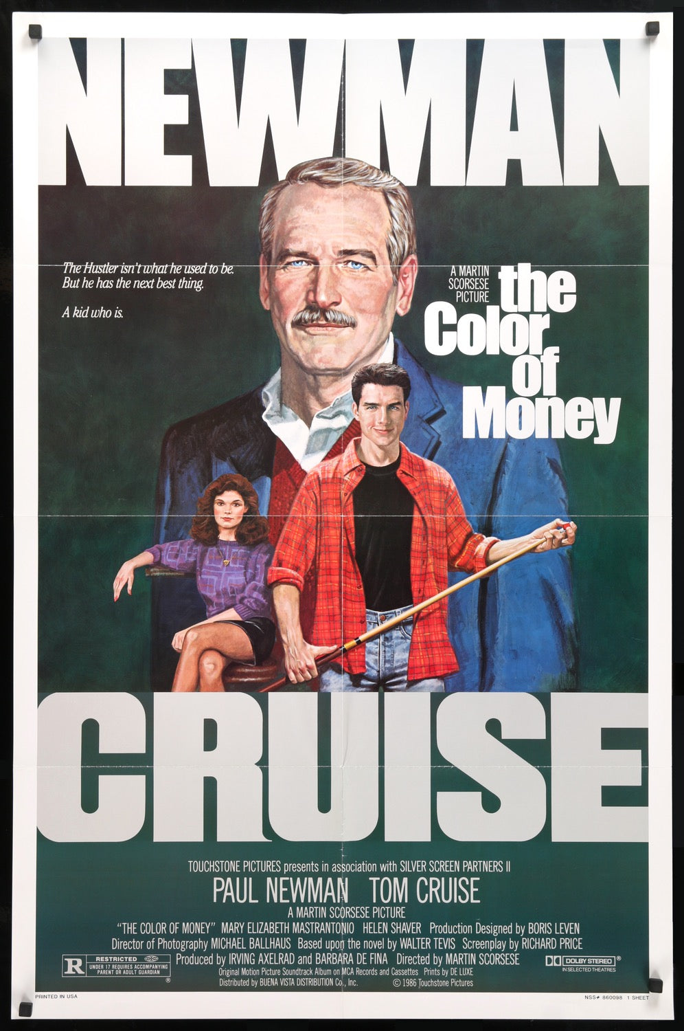 Color of Money (1986) original movie poster for sale at Original Film Art - Vintage Movie Posters
