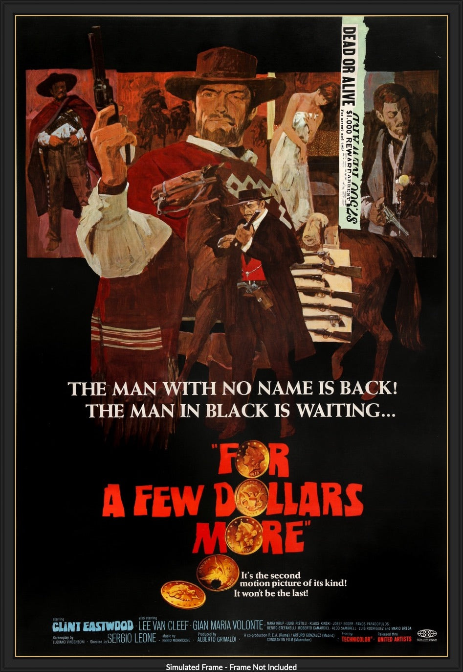 For a Few Dollars More (1965) original movie poster for sale at Original Film Art - Vintage Movie Posters