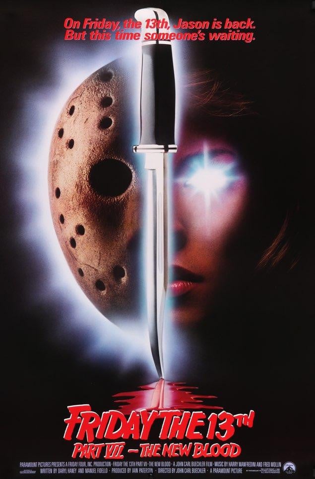 Friday the 13th Part VII: The New Blood (1988) original movie poster for sale at Original Film Art - Vintage Movie Posters