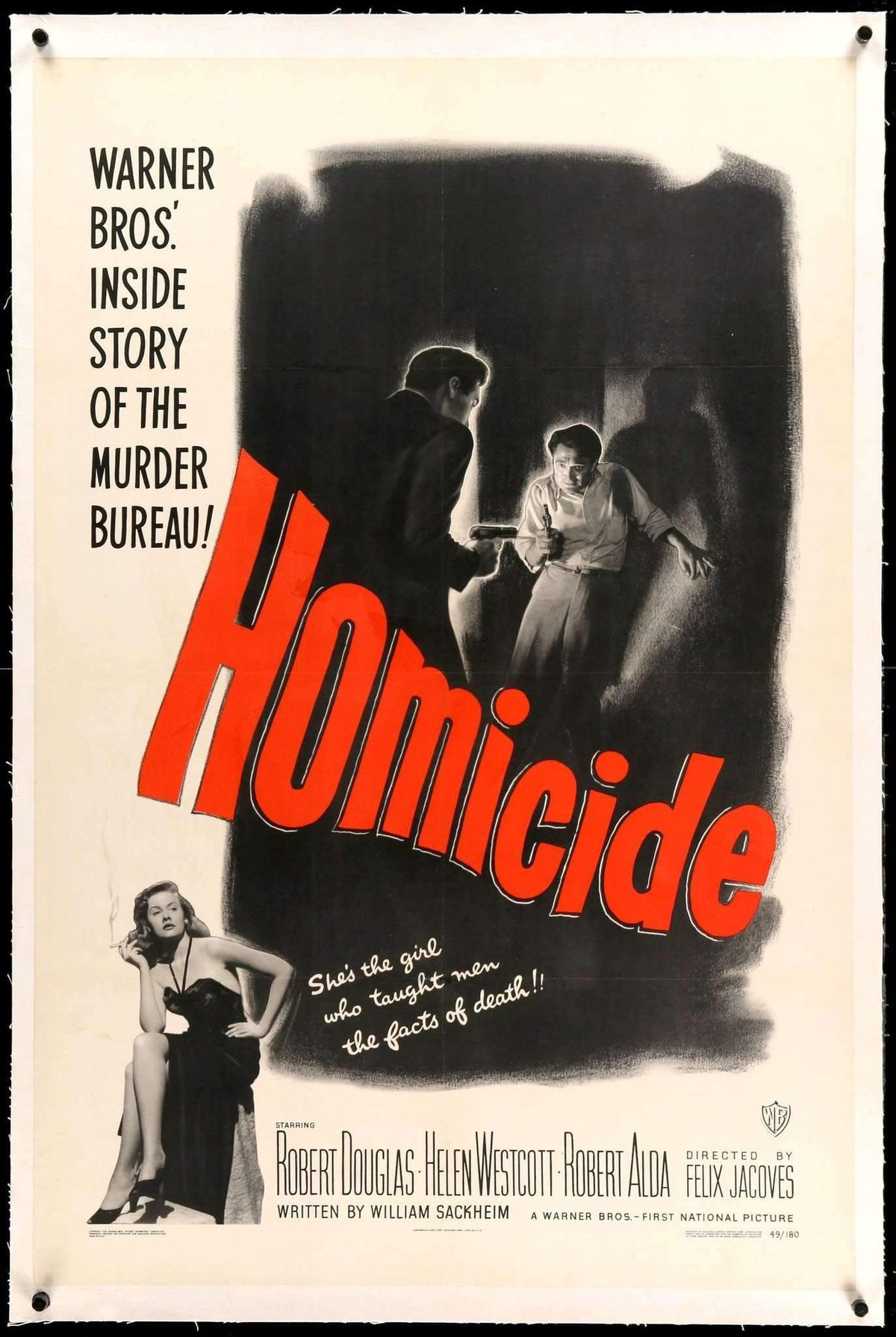 Homicide (1949) original movie poster for sale at Original Film Art - Vintage Movie Posters