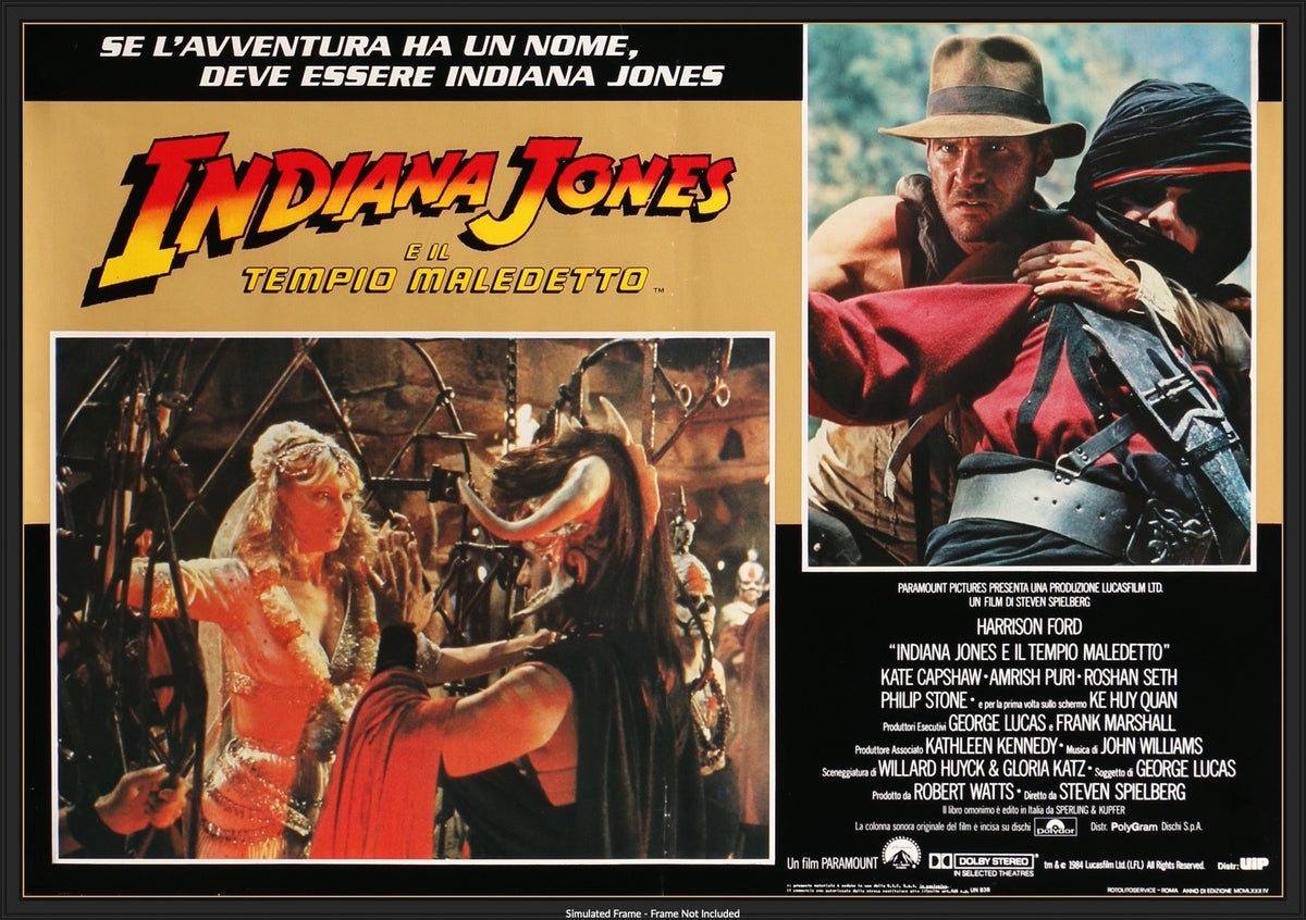 Indiana Jones and the Temple of Doom (1984) original movie poster for sale at Original Film Art - Vintage Movie Posters