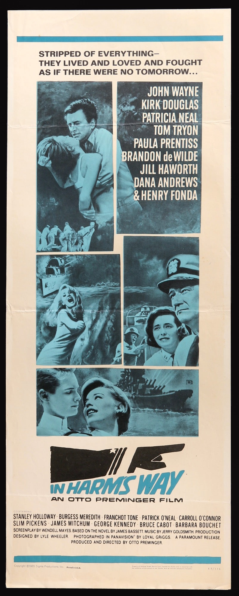 In Harm's Way (1965) original movie poster for sale at Original Film Art - Vintage Movie Posters