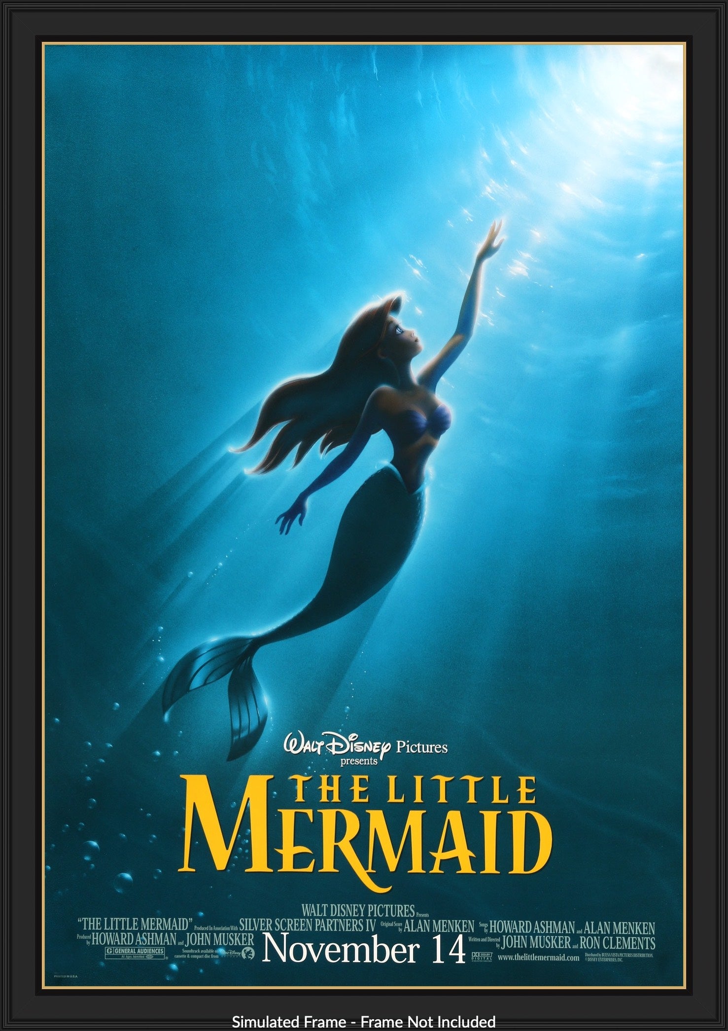Little Mermaid (1989) original movie poster for sale at Original Film Art - Vintage Movie Posters