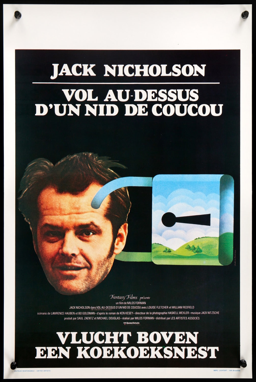 One Flew Over the Cuckoo&#39;s Nest (1975) original movie poster for sale at Original Film Art - Vintage Movie Posters