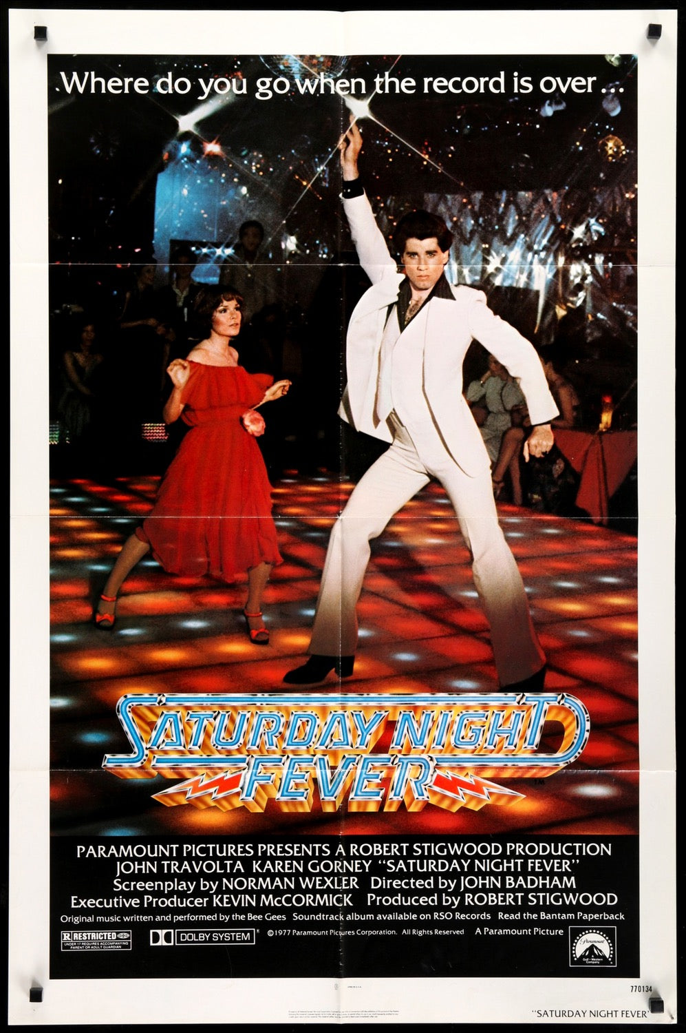 Saturday Night Fever (1977) original movie poster for sale at Original Film Art - Vintage Movie Posters