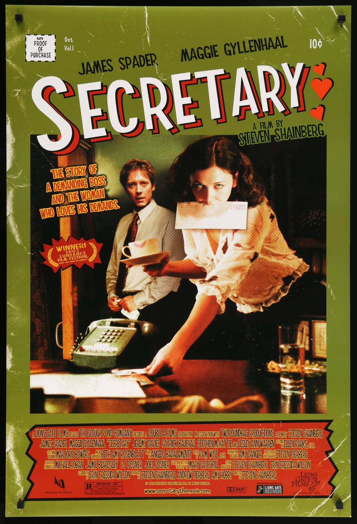 Secretary (2002) original movie poster for sale at Original Film Art