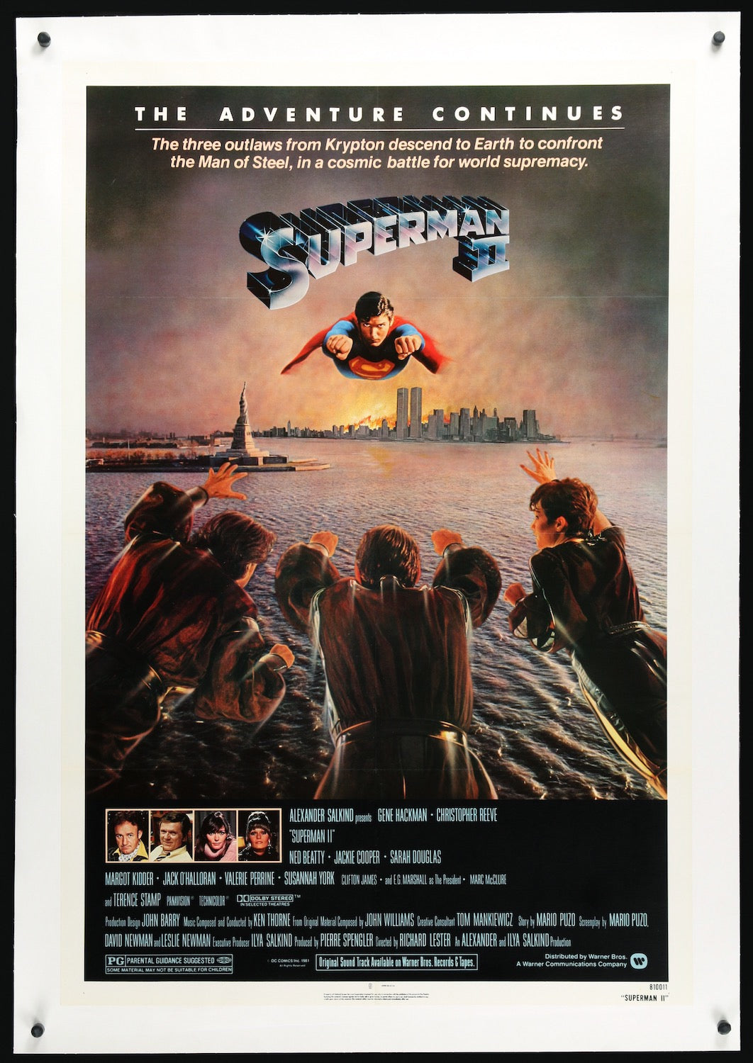 Superman II (1980) original movie poster for sale at Original Film Art - Vintage Movie Posters