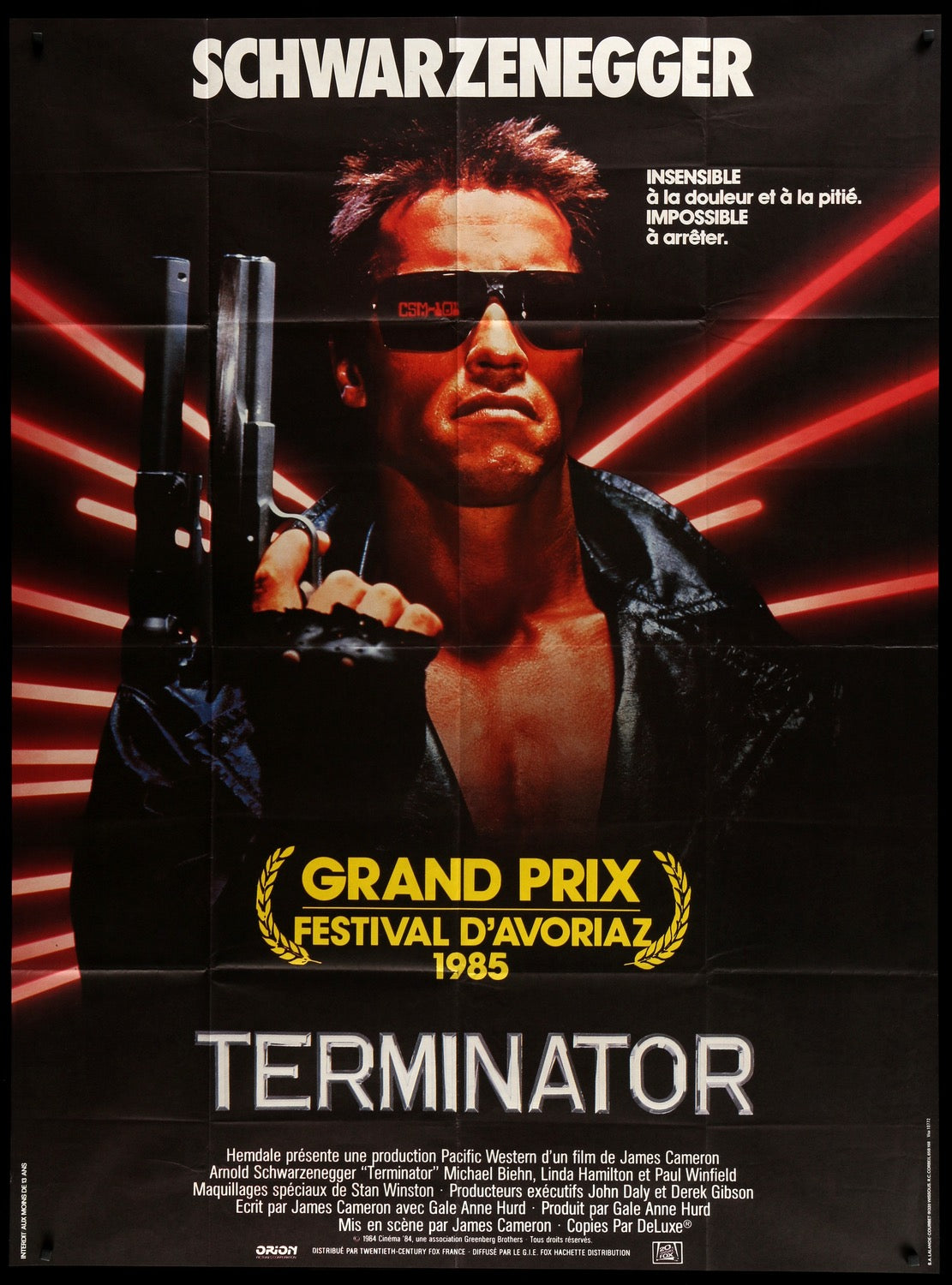 Terminator (1984) original movie poster for sale at Original Film Art - Vintage Movie Posters