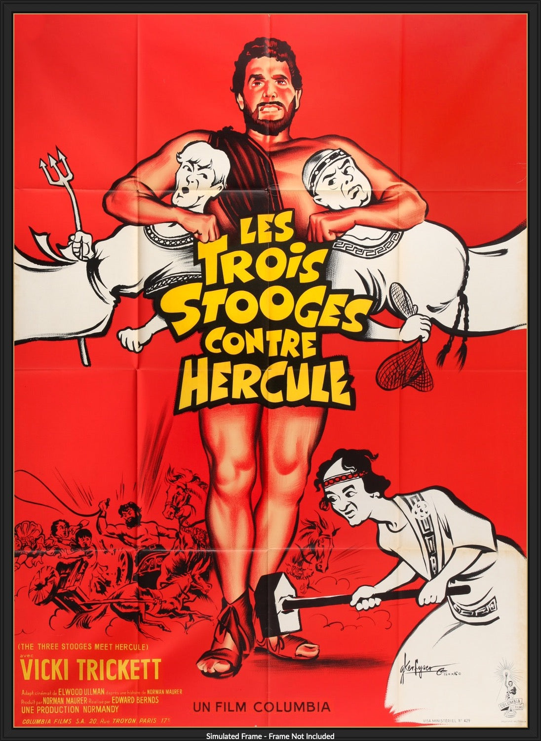 Three Stooges Meet Hercules (1962) original movie poster for sale at Original Film Art - Vintage Movie Posters