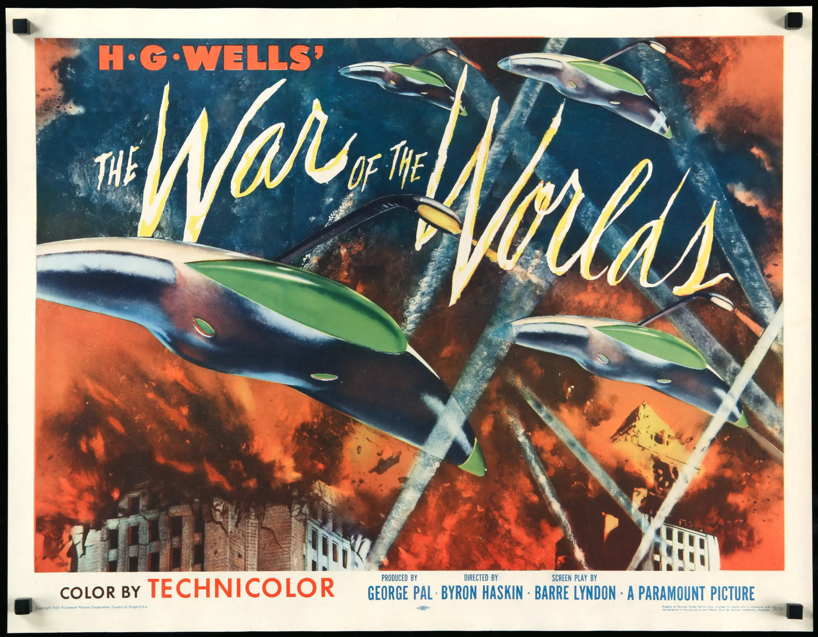 War of the Worlds (1953) original movie poster for sale at Original Film Art - Vintage Movie Posters