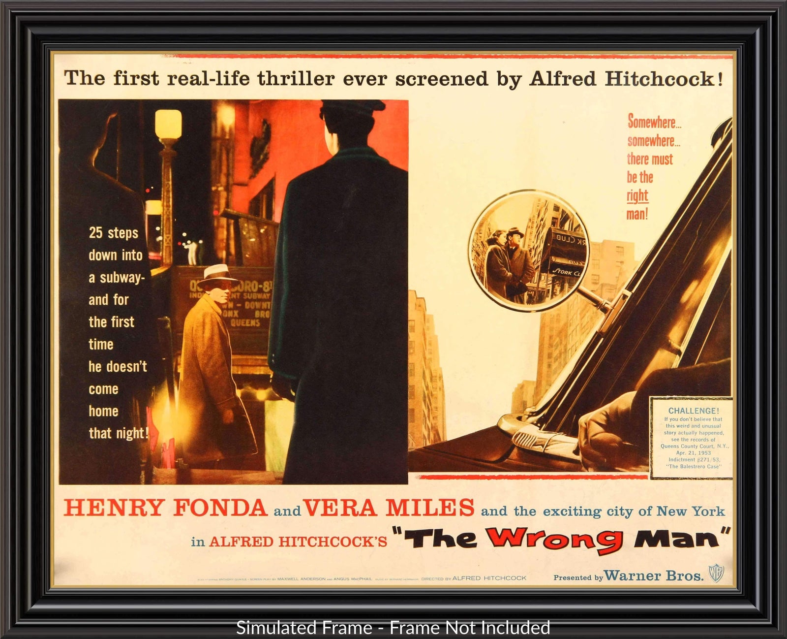 Wrong Man (1956) original movie poster for sale at Original Film Art - Vintage Movie Posters